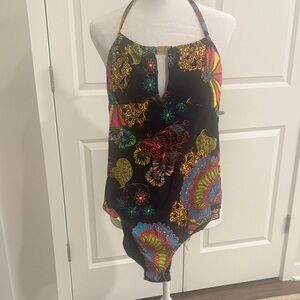 Colorful Trina Turk Halter Swimsuit